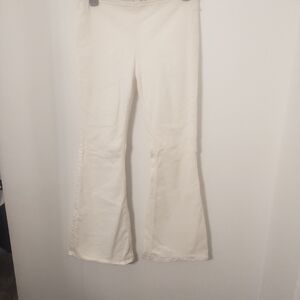 We The Free Cream Pull On Flat  Front Flare Pants 31inseam 34waist
